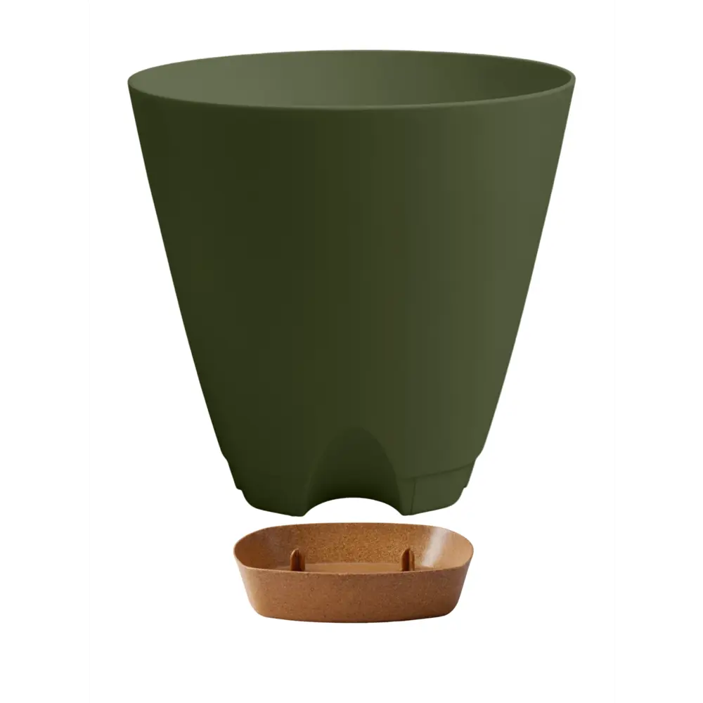 Горшок для цветов Ingreen Wood Ø17 h16.5 см v2.5 л пластик тайга 89452784 STLM-2158189 - Вид №1