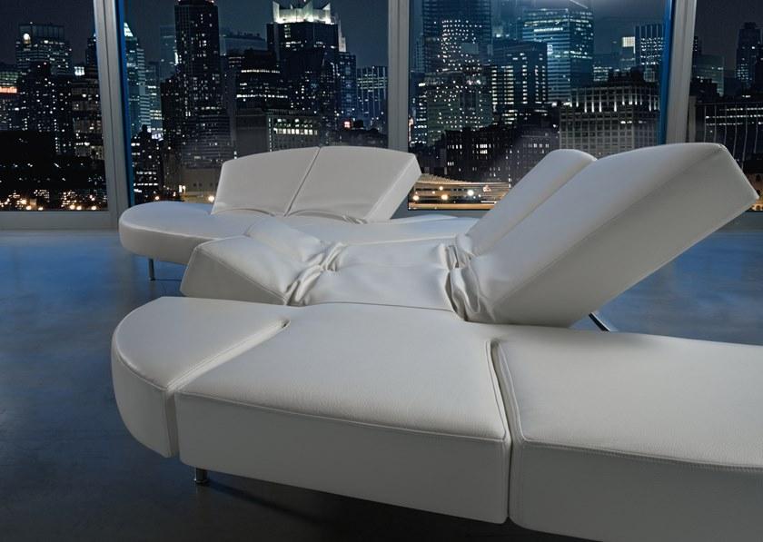 edra Изогнутый регулируемый кожаный диван  Flp010  - Вид №2