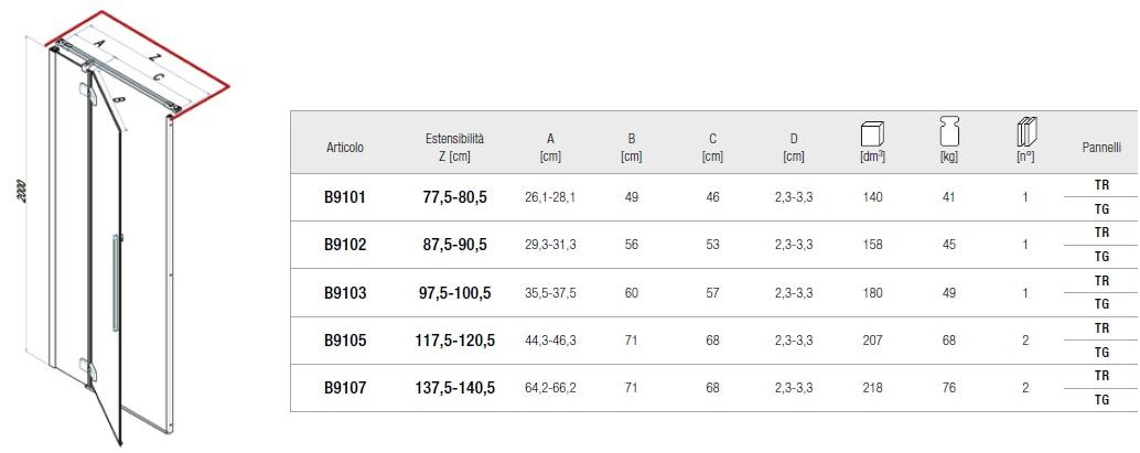 Samo Душевая кабина с распашной и фиксированной дверцами Eccelsa sun-id-1361596 - Вид №8
