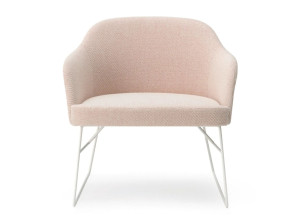 Стальной стул с подлокотниками с мягким сиденьем