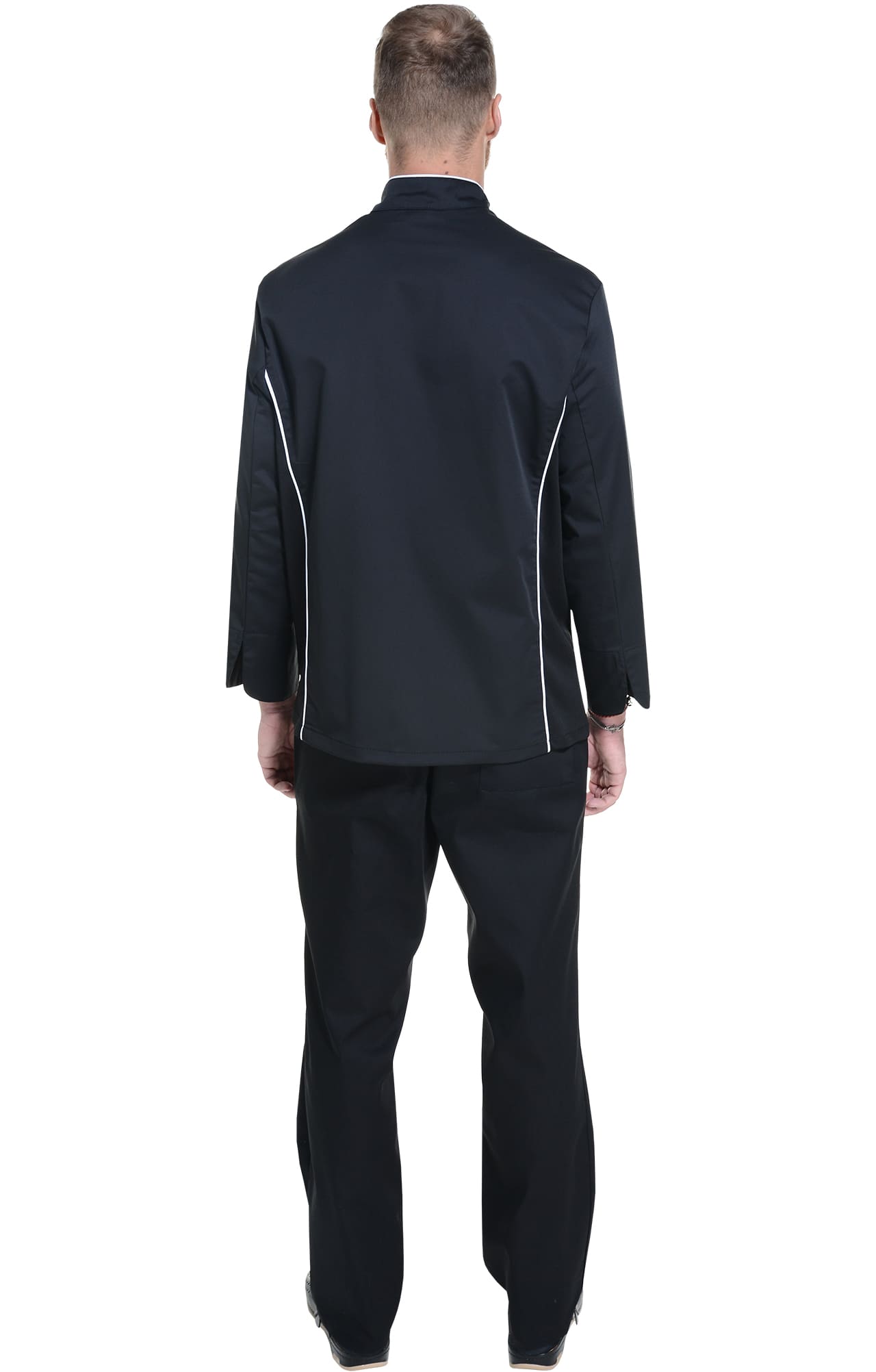 62602 Китель поварской black (черный) RICON  Повар  размер 42 (XXS)  - Вид №4