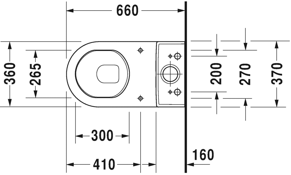 0128092064 Компакт унитаз с бачком Белый Duravit Starck 3 Германия - Вид №1