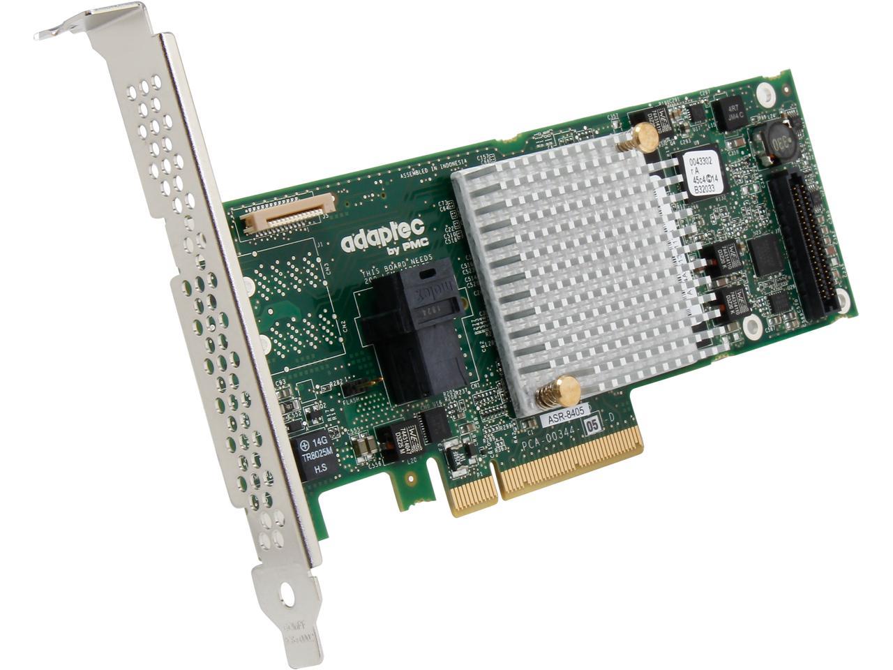 2277600-R asr-8405 single (hybrid raid 1, 10 raid 0, 1, 10, 1e, 5, 6, 50 and 60, 4 int. ports(sff8643), 1024 cache, кабели отдельно) Adaptec Santreyd  - Вид №1
