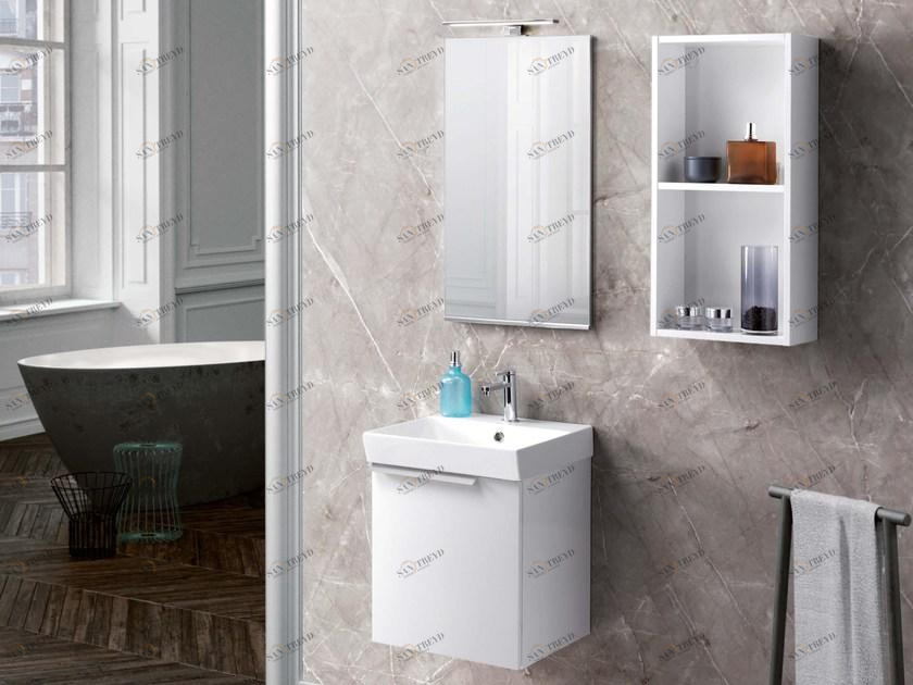 Mobiltesino Лаковая тумба под умывальник с зеркалом Fly sun-id-1493778