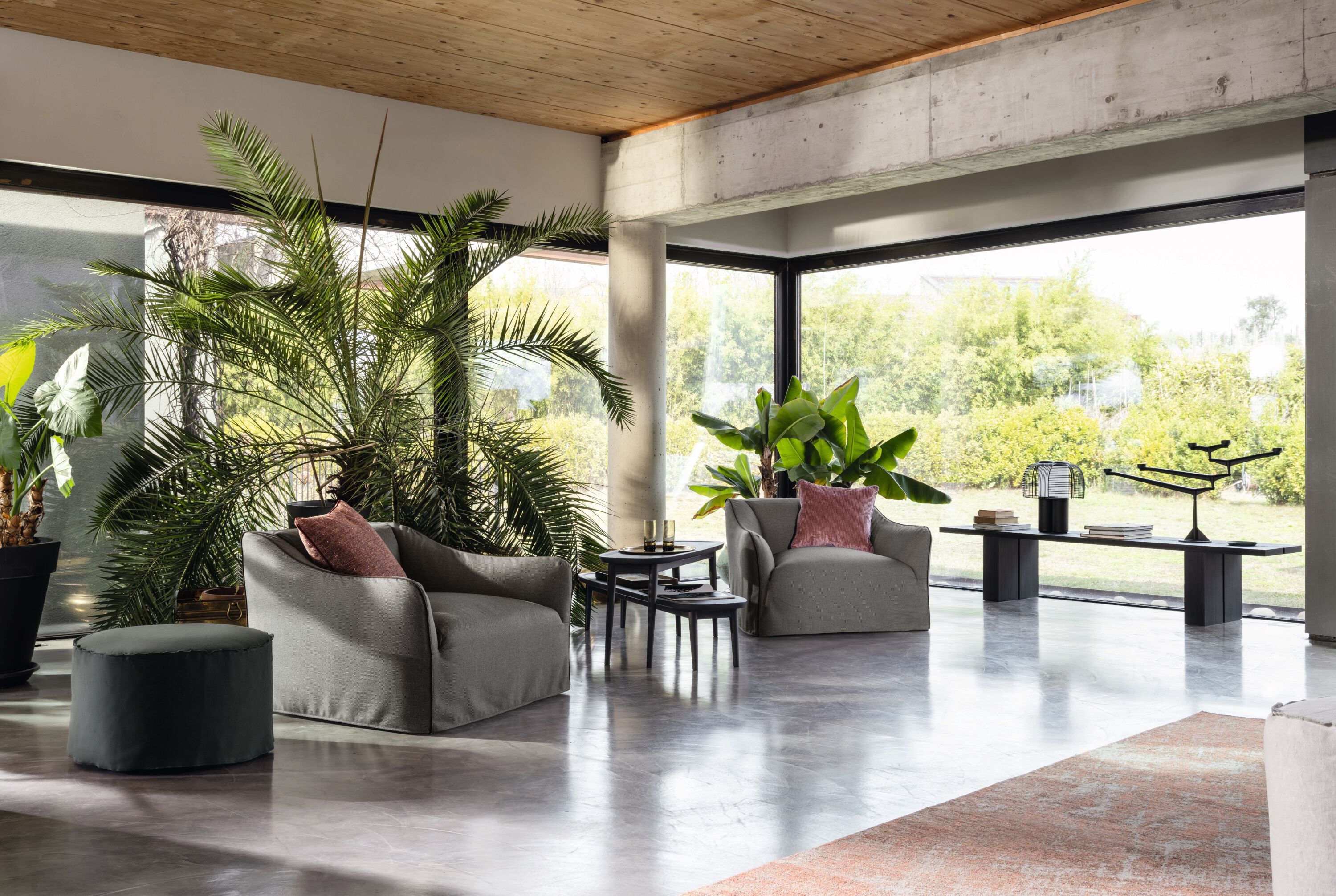 Ткань круглый съемный пуфик Gervasoni ARCH-00116994 - Вид №3