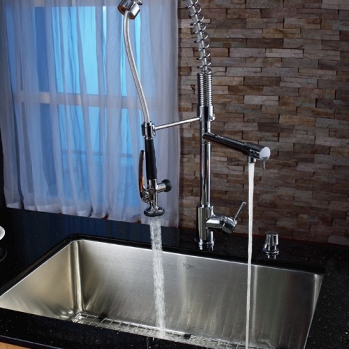 KHU100-30-KPF1602CH-KSD33CH Накладная раковина на столешницу  прямоугольная Krausru  - Вид №7