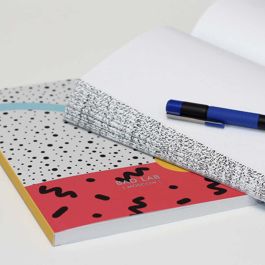 0210 Блокнот а5 memphis - sunset BadLab  - Вид №1