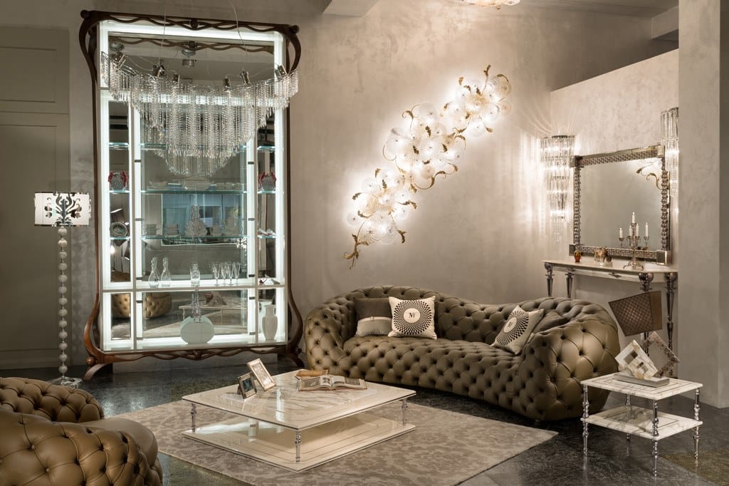 Изогнутый кожаный диван capitonné Mantellassi 1926 Nuvola ARCH-00111545 - Вид №7