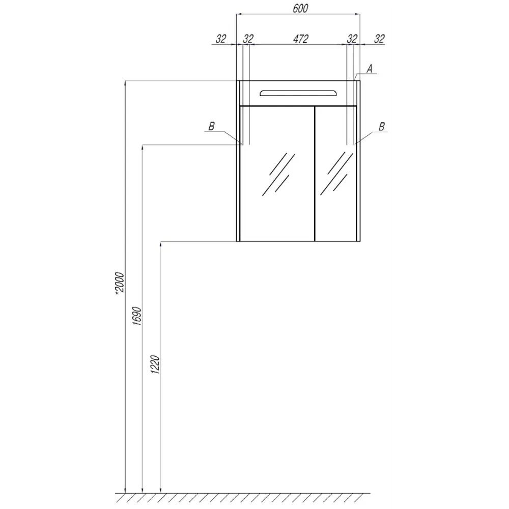 Зеркальный шкаф Aquaton Сильва 60 см, дуб фьорд STLM-2082016 - Вид №5
