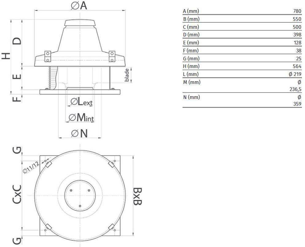 Vortice Центробежный потолочный вентилятор с радиальным выпуском Torrette tr-e 15216 - Вид №1