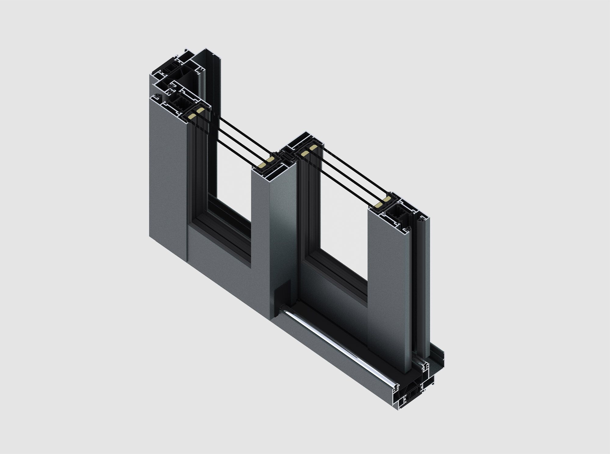 Алюминиевое раздвижное окно QFORT Paysage ARCH-00046472 - Вид №1