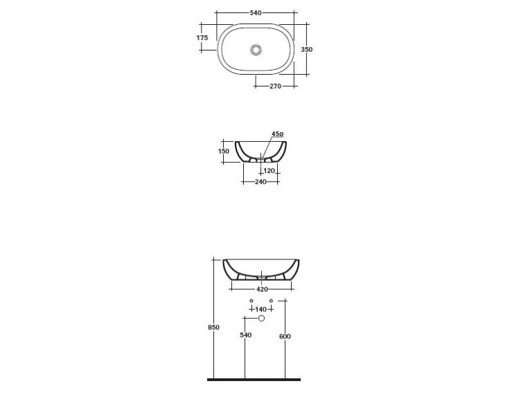 Овальная столешница Galassia M2 ARCH-00072201 - Вид №3