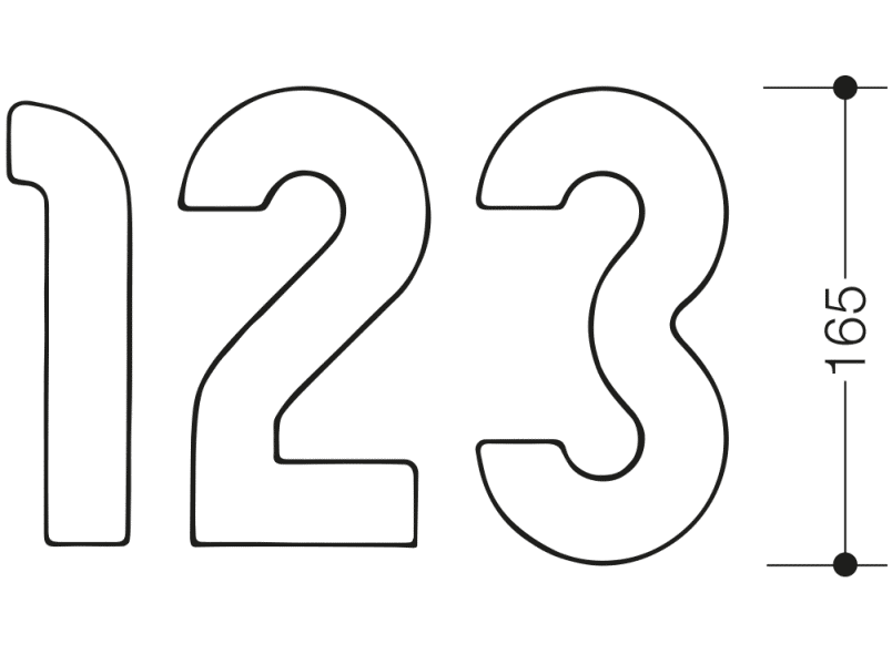 702.165.7 номера домов HEWI Türzubehör  - Вид №3