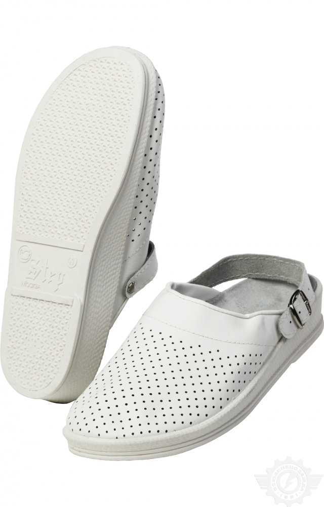 61795 Туфли Сабо мужские белые  Медицинская обувь размер 42 Спецодежда 