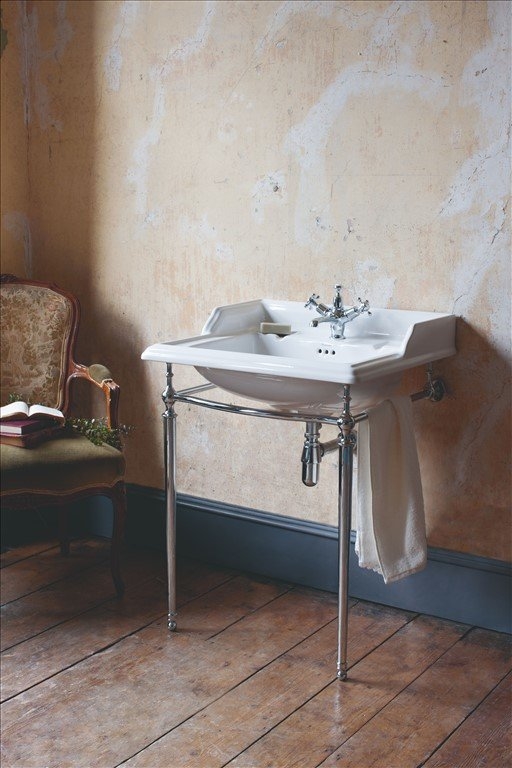 T49A CHR, B15 1TH JET Напольная раковина стоящая овальная Burlington Classic - Вид №2