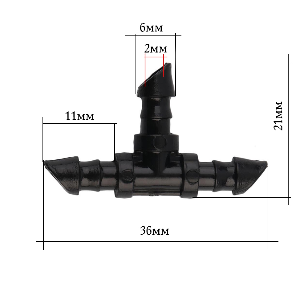 2934 Тройник для микротрубок 6мм LAB.Space  - Вид №5
