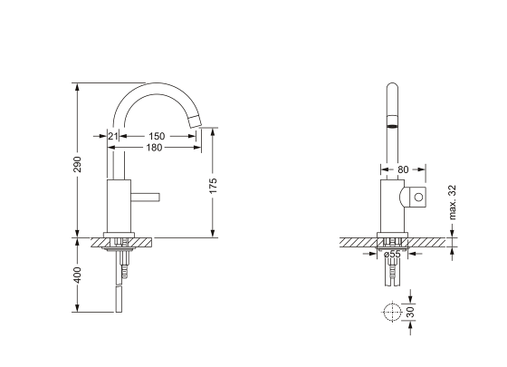 Смеситель для раковины, однорычажный JOERGER Charleston Royal 619.10.334.000 - Вид №1