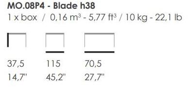Fenabel Низкий треугольный журнальный столик Blade Mo.08p4 - Вид №1