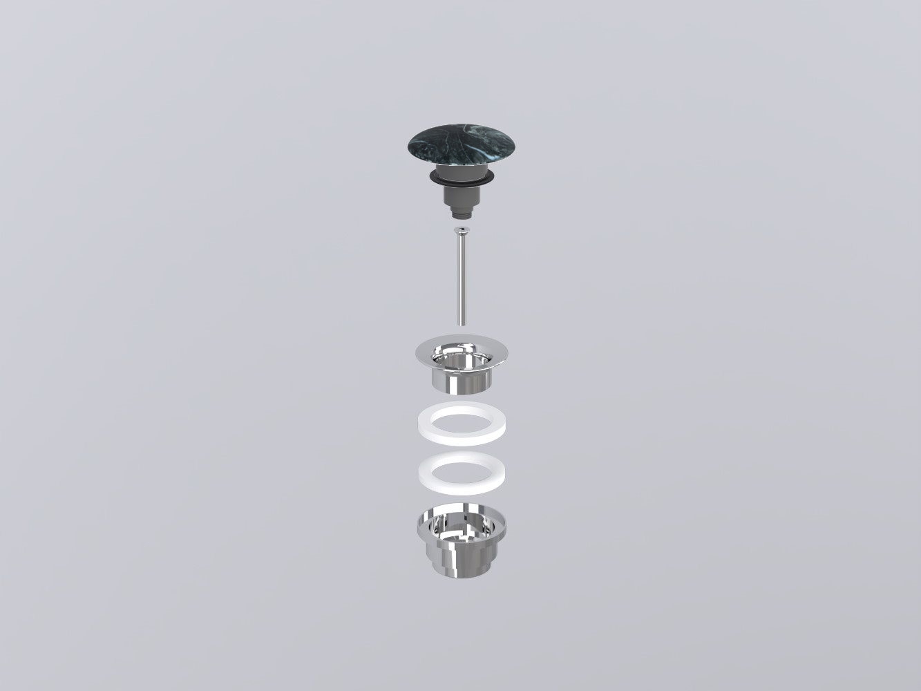 PIL01--BC Универсальный донный клапан click/clack хром с керамической крышкой cielo Запасные части и аксессуары Ceramica Cielo