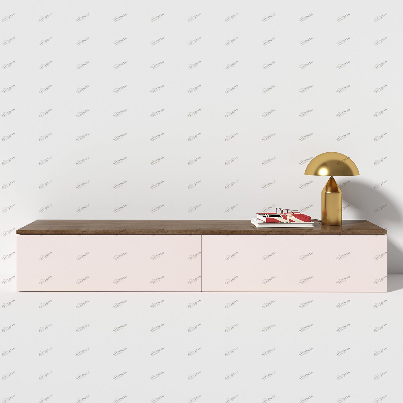 Тумба под телевизор с ящиками серо-коричневая 180 см Tall BRAGIN DESIGN  00-3879354 Коричневый;серый 