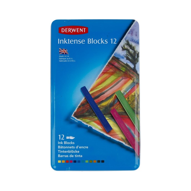 2300442 Набор акварельных карандашей Inktense 12 цв. Derwent 