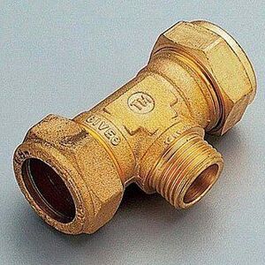 Тройник НР 22 x 3/4" x 22 обжим TIEMME