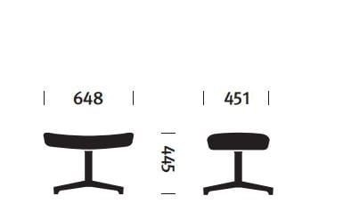 Тканевая спицевая подставка для ног Herman Miller Saiba ARCH-00121094 - Вид №7