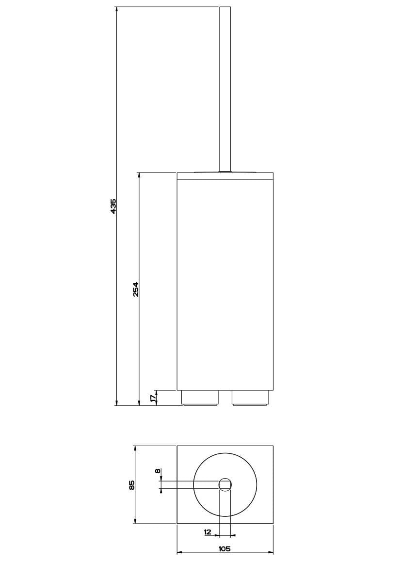 Туалетная щетка из смолы Gessi прямоугольник ARCH-00108274 - Вид №1
