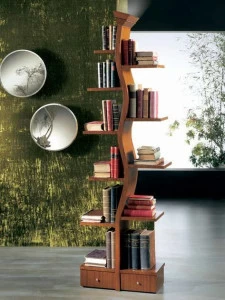 Carpanelli Книжный шкаф с подсветкой, лакированный сусальным золотом  Lb02