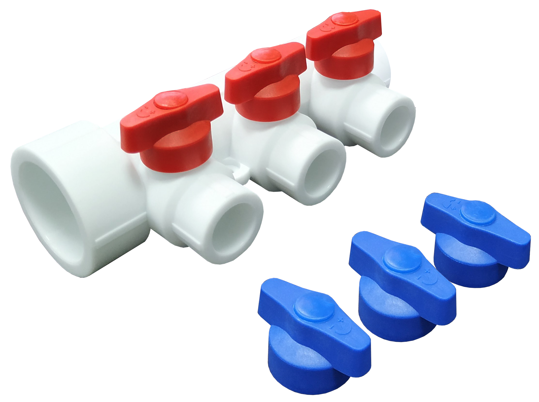 Коллектор Valfex с 3 выходами и кранами для систем отопления и водоснабжения 85044176 STLM-0057864
