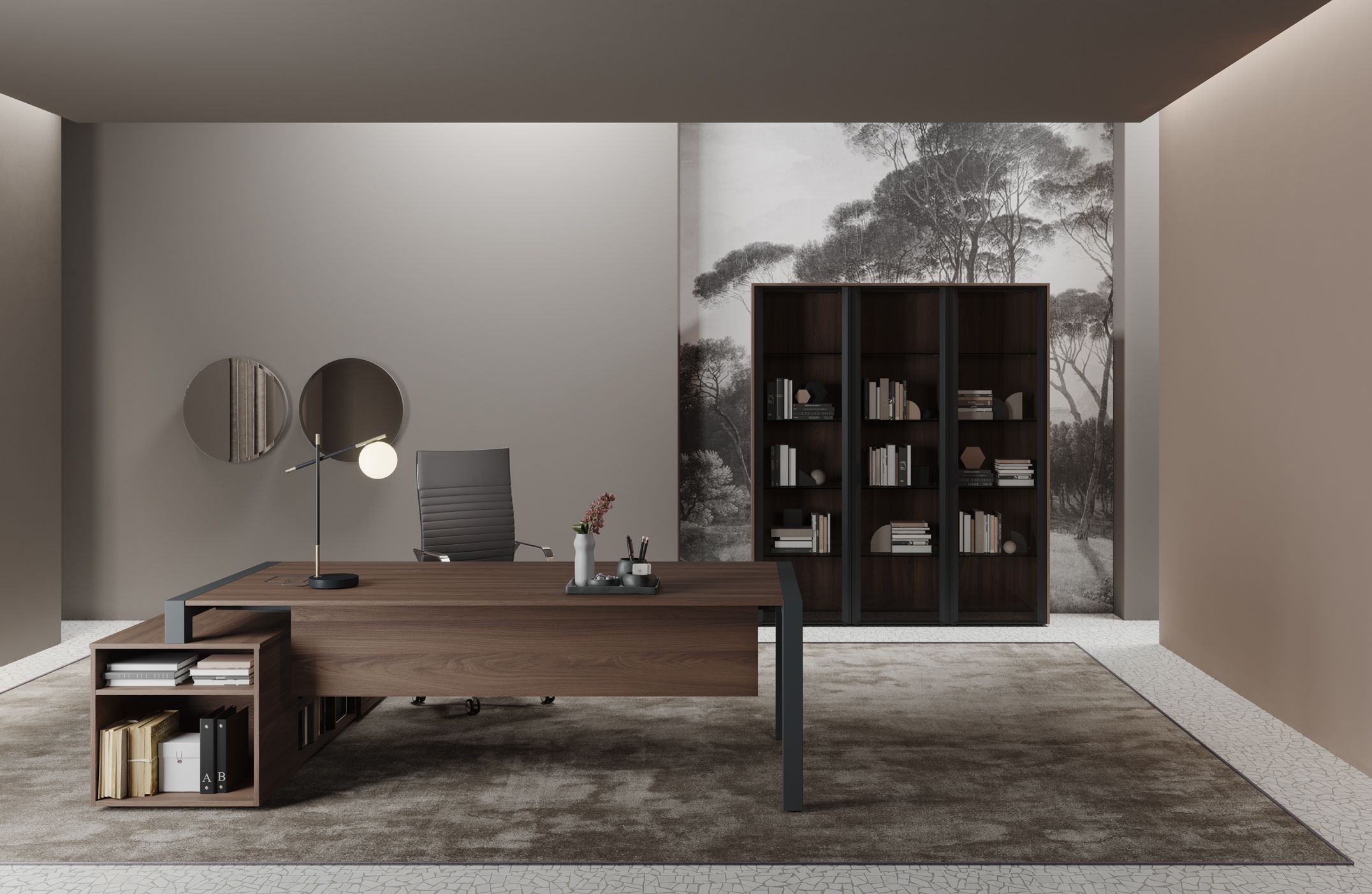 Исполнительный стол со встроенной полкой PROF Extralight ARCH-00070583 - Вид №1