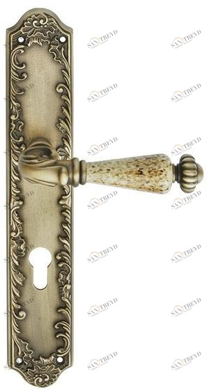 LINEA CALI' Латунная ручка на пластине в классическом стиле Ninfa porcellana 1547