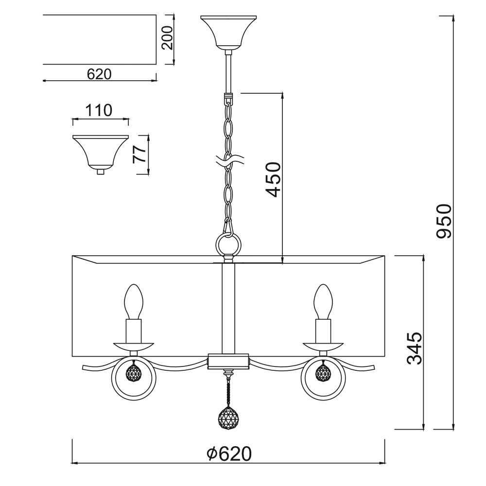 Люстра Freya FR5906-PL-05C-CH - современное освещение для просторных помещений 89168093 STLM-0079384 - Вид №12