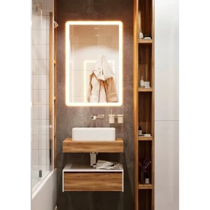 Зеркало для ванной Omega Glass Тип 4 SD334 с подсветкой 60x50 см прямоугольное