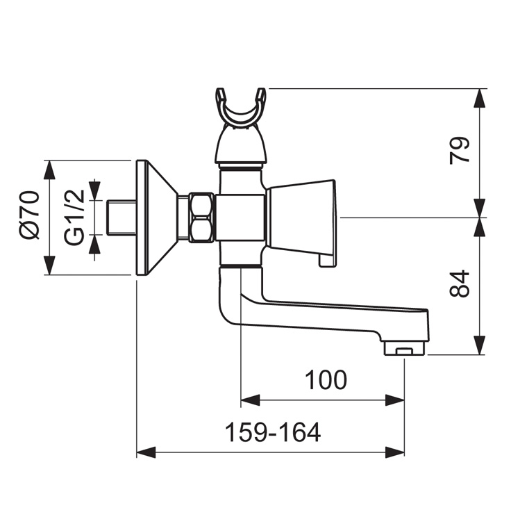 BA344AA Смеситель для ванны/душа VIDIMA QUADRO - Вид №1