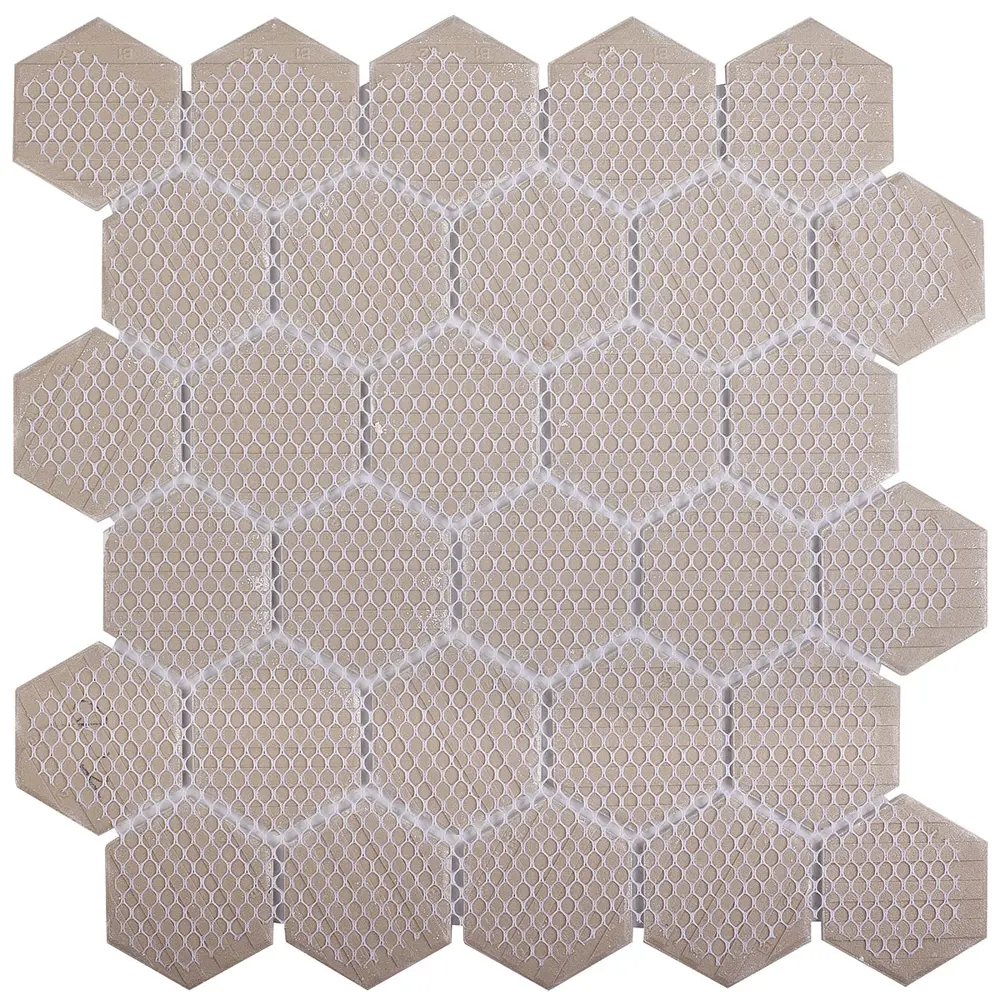 Мозаика керамическая Smart Mosaic Homework Hexagon White Glossy 26.5x27.8 см цвет белый 82909304 STLM-2095183 - Вид №5