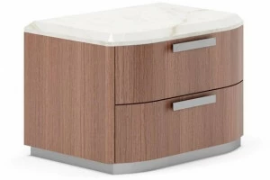 SM Living Couture Деревянная прикроватная тумба с ящиками и мраморной столешницей Diamond Cmd_07