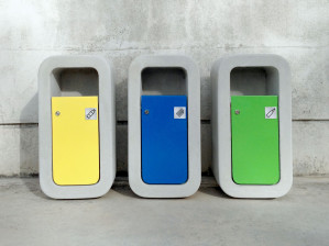 Бетонные стойки для мусора для утилизации отходов