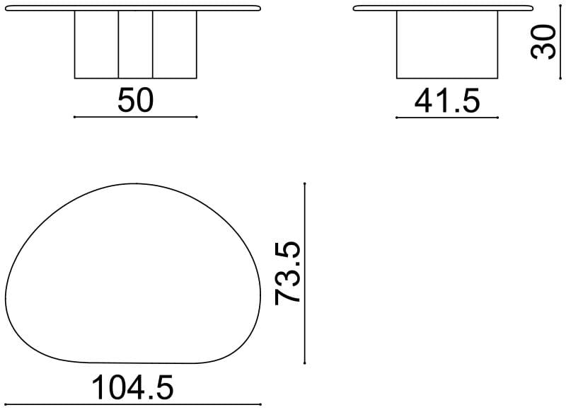 Низкий овальный журнальный столик из МДФ Arper Ghia ARCH-00037608 - Вид №11