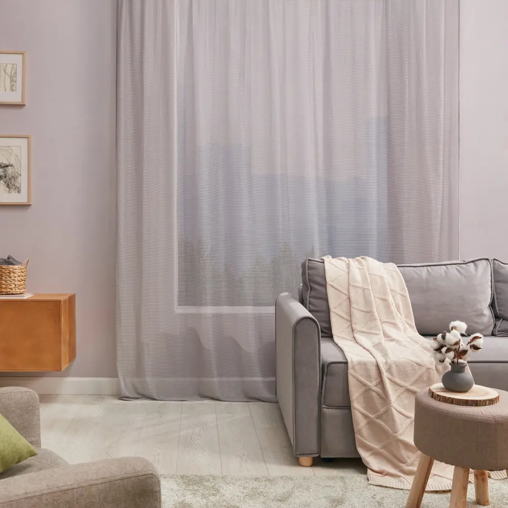 AMORE MIO Тюль «Фентези Макраме» с декоративной лентой 250×260 см 82731581