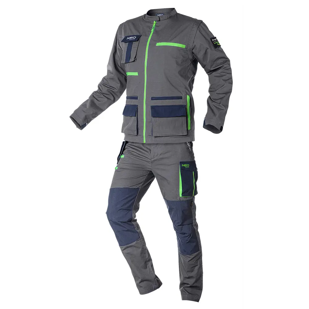 Брюки рабочие Neo Tools Premium серые/темно-синие/зеленые хлопок размер S рост 175-178 STLM-2189710 - Вид №9