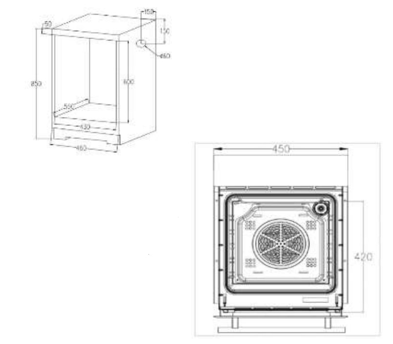 9226494 Электрический духовой шкаф Bufett YON 163 черный STDN-0002377 - Вид №5