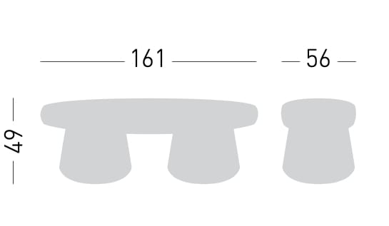 Скамейка из ткани и инженерного пластика GABER SALT BENCH ARCH-00034436 - Вид №2