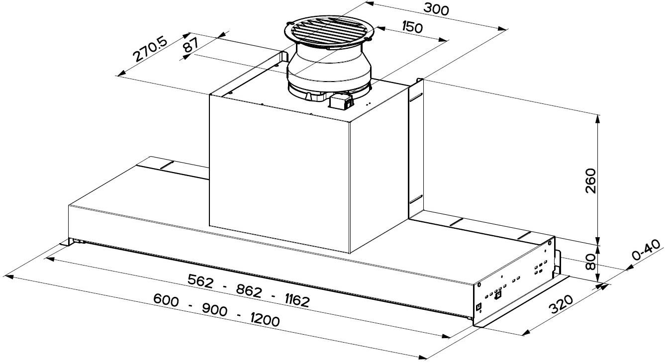 FABER Встроенная вытяжка из нержавеющей стали со встроенной подсветкой sun-id-1464609 - Вид №1