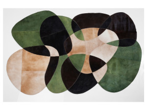 Прямоугольный шерстяной ковер ручной работы