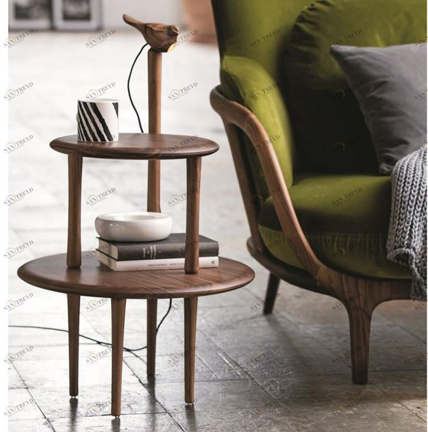 Porada Круглый деревянный журнальный столик Iron sun-id-1365130
