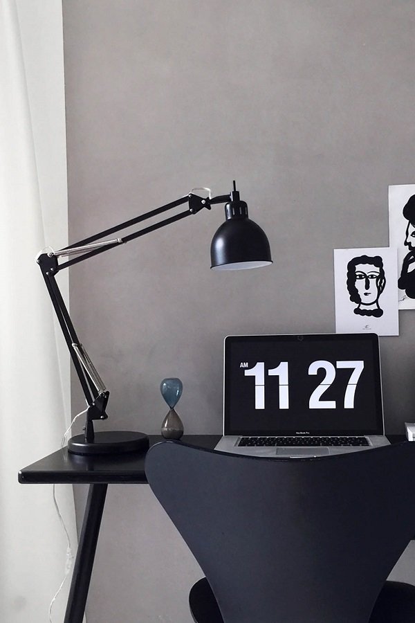 Лампа настольная черная матовая Job 21486501101 FRANDSEN ИНТЕРЬЕРНЫЕ 00-3948112 Черный  - Вид №1