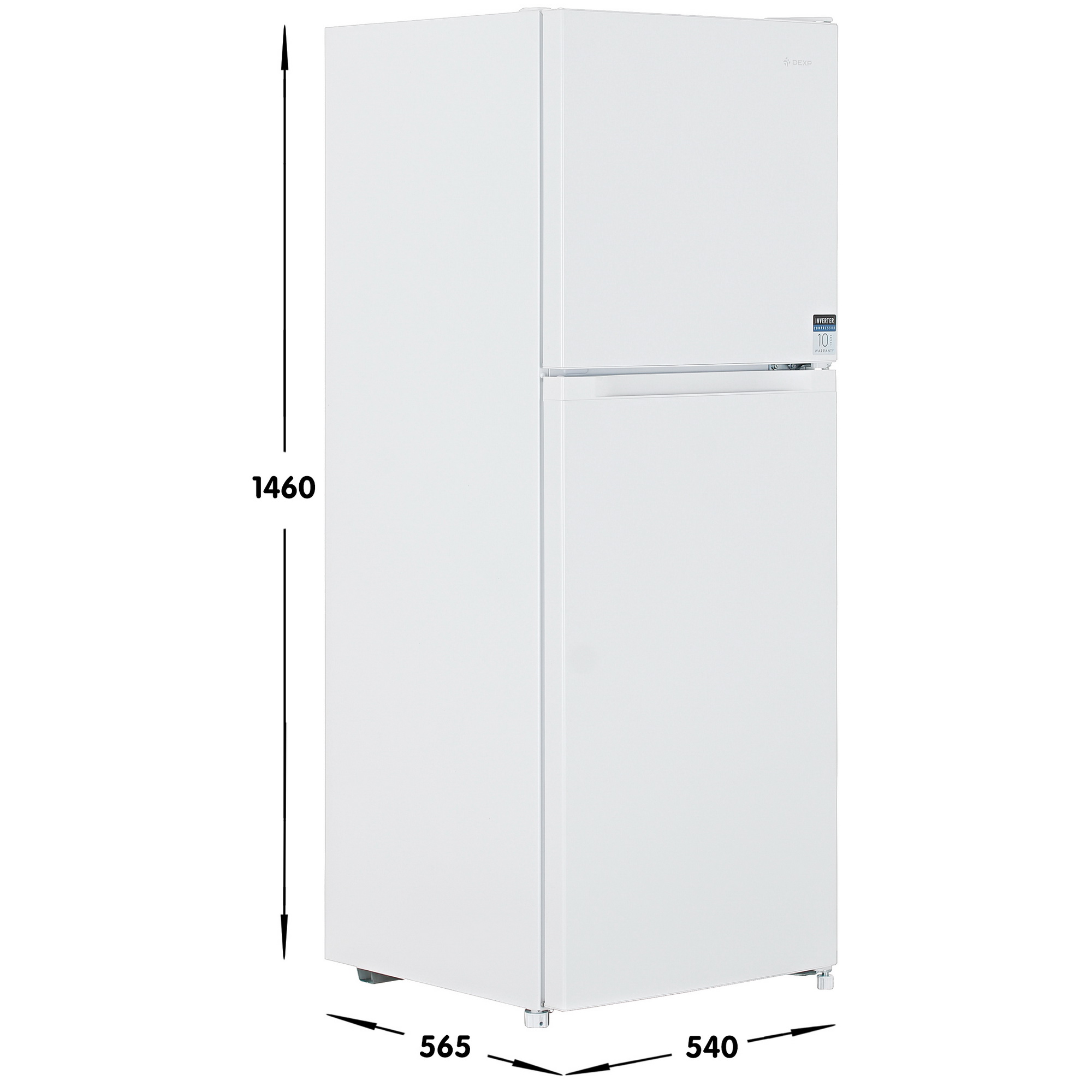 5405448 Холодильник с морозильником   DEXP T4-21AMG белый STDN-0017129 - Вид №6