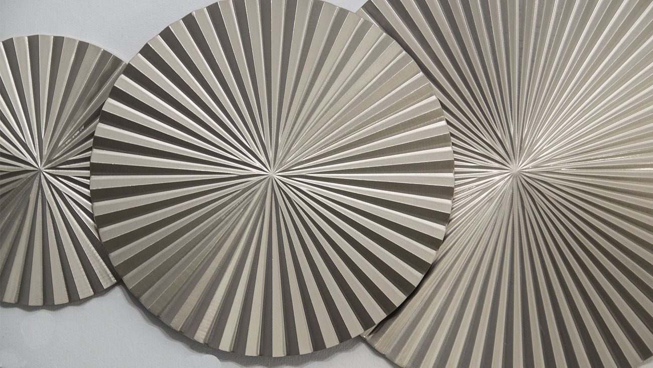 Панно декоративное настенное из дерева 105х50 см шампань Inflow-3 EVENHOME  00-3878802 Бежевый  - Вид №1