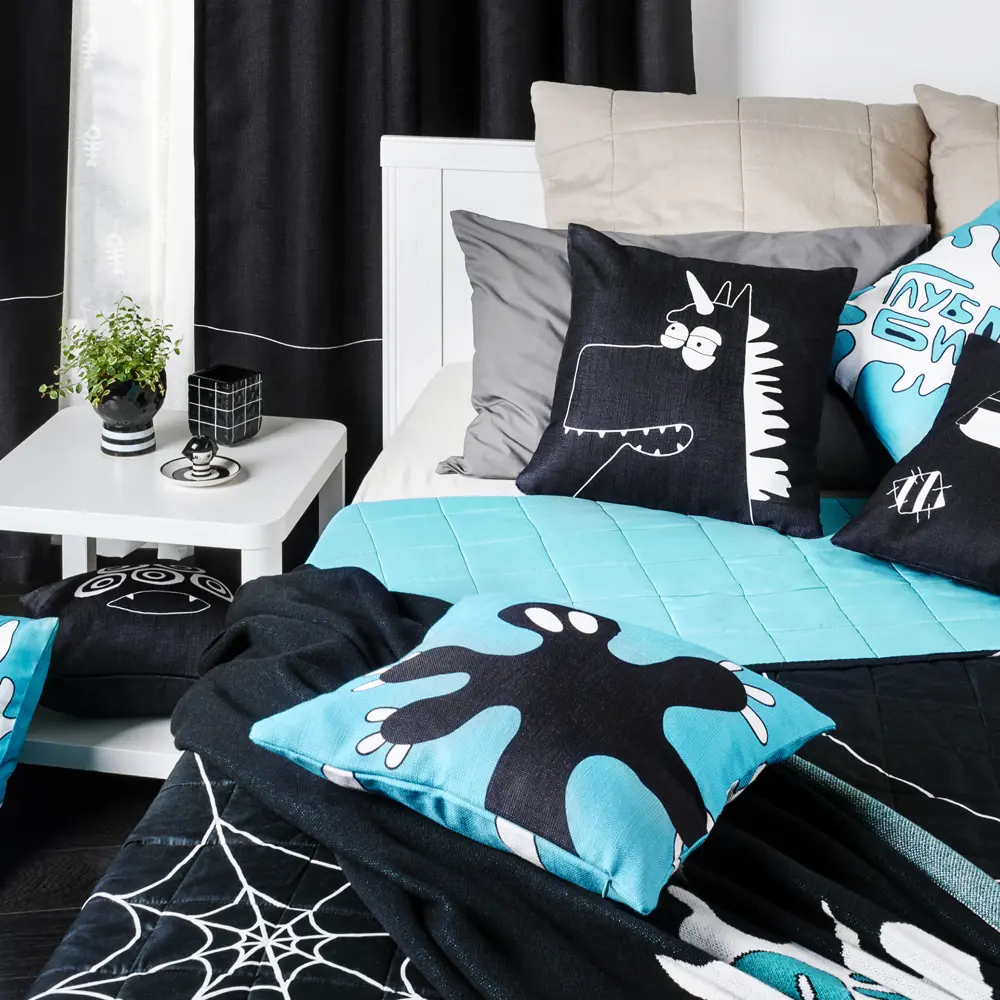 Стакан для зубных щёток Irony в клетку цвет чёрный MOROSHKA STLM-2151964 - Вид №3